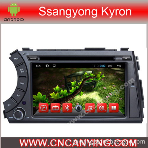 Car DVD Player for Pure Android 4.2.2 Car DVD Player with A9 CPU Capacitive Touch Screen GPS Bluetooth for Ssangyong Kyron (AD-7161)